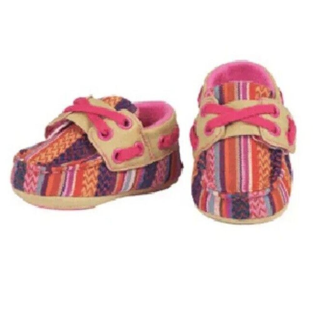 Blazin Roxx Infants Baby Bucker Olivia Pink Boat Shoes Loafers Striped Girls